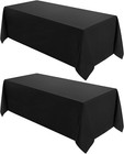 2 Pack 90 132inch Rectangle Tablecloth Polyester Table Cloth   stain Resistant    