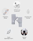 Solbari Sun Protective Hand Covers Gloves Grey Fingerless  Size Small Medium New