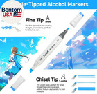 Alcohol Markers  100 Colors Fine   Chisel Dual Tip Art Markers  Permanent Sketch