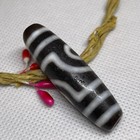 Antique Magic Power Old Tibetan Agate  2 Eyes  Amulet Dzi Bead Pk007