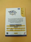 Anders Lindback Signed Nashville Predators Rookie Card 1a