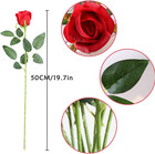 Artificial Red Flowers Silk Roses Fake Bridal Wedding Bouquet For Home Garden Pa