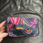 Vera Bradley  twilight Paisley  Cosmetic Bag 2-compartment Accessory Pouch Euc