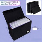 Foldable Linen Comic Book Storage Box Heavy Duty Collapsible Comic Organizer Bin