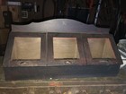 Antique General Store Wood   Glass Display Case W  Lid Compartments 24    L X 8   h