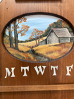 Wooden Wall Hanging Calendar - 25 In Tall  Dates  Months And Holidays