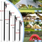 12-pack 8  Forged Steel Tent Stakes W hammer   Pouch For Camping