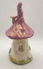 Hand Sculpted Welsh Wales Fairy Cottage House Pink Roof Miniature Fantasy Decor