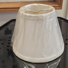 White Fabric Empire Lamp Shade Solid Color Lighting Decor Modern