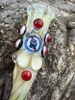 P  Blue Ribbon Glass Pipe Chillum