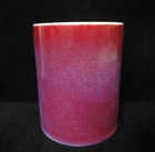 Fine Old Chinese Natural Red Purple Porcelain Brush Pot  kangxi  Mark