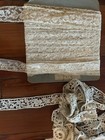 Lot Of 5 Different  Beautiful Vintage Antique Lace Yardage  1-2    Wide