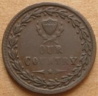 1863 Patriotic Civil War Token - 1 229a Ef - Liberty Under Stars   Our Country