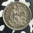 1903 Peru 1 2 Dinero Half Dinero Lot t2844 Silver 