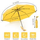 Natuquebrela Cute Duck Handle Umbrella - Compact Travel Manual  01 yellow