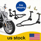 2 Pack Motorcycle Front   Rear Wheel Lift Stand U l Swingarm Spool Maintenance