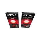 Tdk Premium Quality Hs 6 Hours T-120 Hs Blank Vhs Vcr Tapes New Sealed - Lot 2