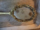 Vintage Ornate Gold Plated Hair Brush  Antique Style Floral Vanity Dresser Acces