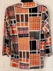 1970   s Women   s Shirt Medium Multi Color Pointed Color Movie Prop Vintage