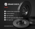 2x Abs 16031 Rear Solid Brake Discs 240mm Fits Toyota Mr2 42431-17010