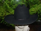 Vintage Bailey Yuma Black Cowboy Hat Size 7 1 2 Wide Brim