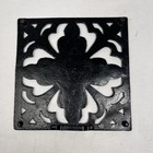 Cast Iron Square Footed Trivet 8    For Hot Dishes Pots Candles Or Wall Hanging