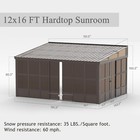 Domi 12x16ft Wall Mounted Sunroom W galvanized Steel Roof detachable Pvc Screen