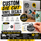Custom Personalized Die Cut Vinyl Decal Sticker     Any Text   Name - Graphics