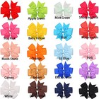 C  llot 40pcs 3 5 Inch Boutique Grosgrain Ribbon Pinwheel Hair Bows Alligator 