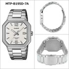 Casio Mtp-b195d-7a Men s Analog Octagonal Dial Stainless Steel Band Watch