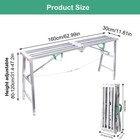 Work Platform  63 x 12  Portable Scaffolding Platform  Folding Step Ladder Adjus