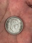 Vintage 1955 Kingdom Of Iraq 50 Fils King Faisal Ii  Km 117 Silver Plated Coin