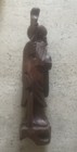 Antique Master Carving Chinese Oriental Carved Wood Deity Figurine 8   