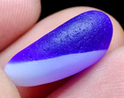 Flawless Split Cobalt Blue   White Multi - Real Davenport Beach Sea Glass