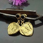 925 K Sterling Silver Onyx Coin Earrings Turkish Women Fine Jewelry By Omer