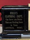 Old Advertising Kitchen Stove Tin Match Safe Holder Antigo Wi Wis Wisconsin