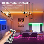 50 Ft Led Strip Lights  With 44 Keys Remote Control  Dimmable Rgb Color Changing