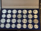 1976 Canada Silver Olympic 28 Coin Set Original Paperwork   Case 1 Kilo     925