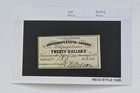 1868 Confederate  20 Bond Coupon -  1861 1868 Original Note  - Free Shipping