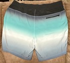 Speedo Men s Ombr   Swim Trunks Blue green gray Xl Polyester elastane