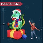 6 Ft Christmas Dinosaur Inflatable Decoration  Inflatable With Build-in Led