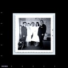 Old Vintage Square Photo Men Women Bride Groom Wedding Party 1958