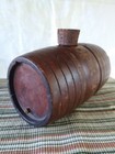 Early Revolutionary War Wooden Military Rundlet Canteen Ring Design Keg  Cask