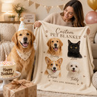 Custom Personalized Pet Portrait Blanket     The Perfect Gift For Pet Lovers     