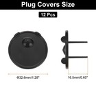 12 Pack Outlet Covers Proofing Plug Covers Easy Installation Black