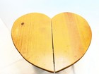 Vintage Heart Wood Foot Ottoman Stool Bench Storage Wooden Primitive Country