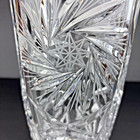 9 1 2  Vase Lead Crystal Pinwheel Star  free Shipping  Mint Condition gorgeous