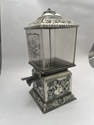 Vintage Goodies Retro Nut Candy Gumball Machine Dispenser White Metal Cherubs