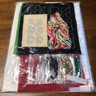 Nos Bucilla Christmas Greetings 82836 Santa Noel Felt Ornament Set Sealed Sequin