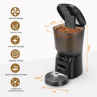 Automatic Cat Feeder  Cat Food Dispenser With Stainless Steel Bowl  Timed Portio